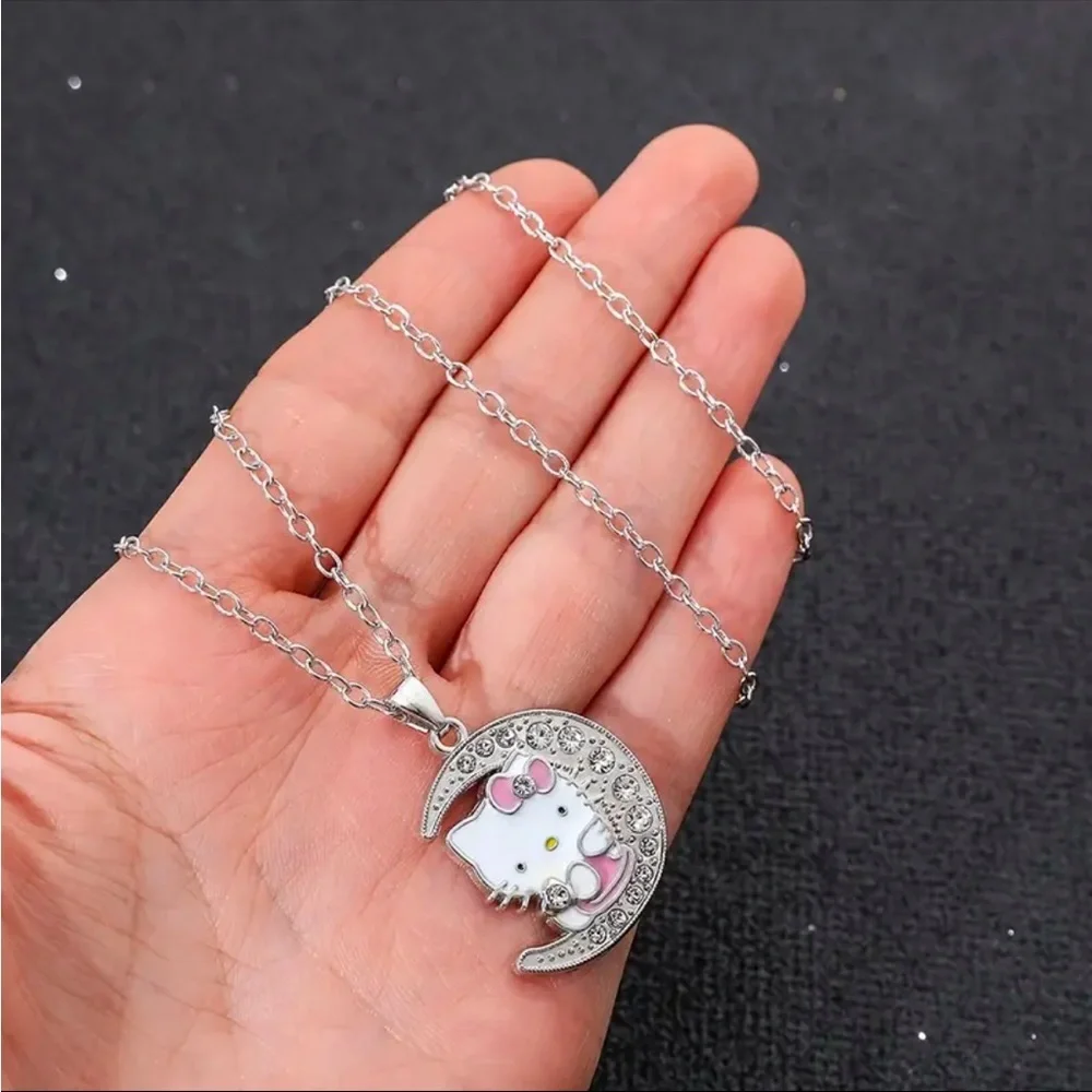 Hello Kitty Necklace with Silver Chain